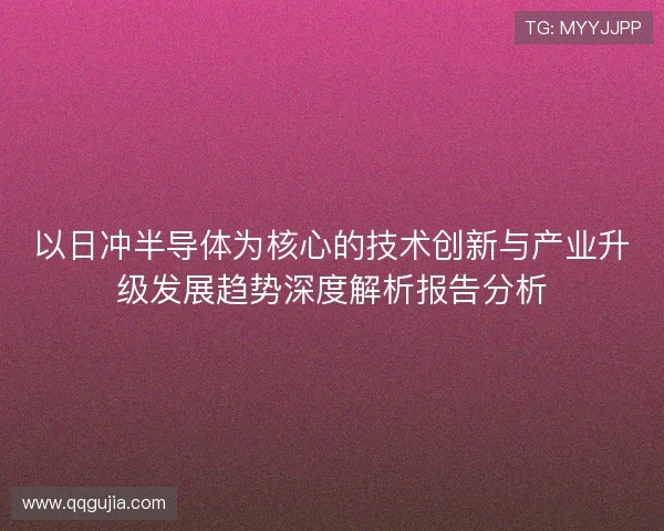 以日冲半导体为核心的技术创新与产业升级发展趋势深度解析报告分析